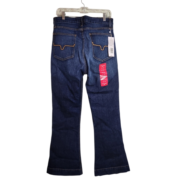 NWT Kimes Ranch Women's Jennifer High Rise Wide Flare Dark Wash Blue sz 10 - Picture 2 of 9